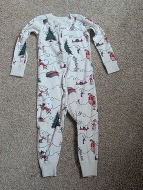 Grinch Holiday Tree Print One-Piece Pajamas